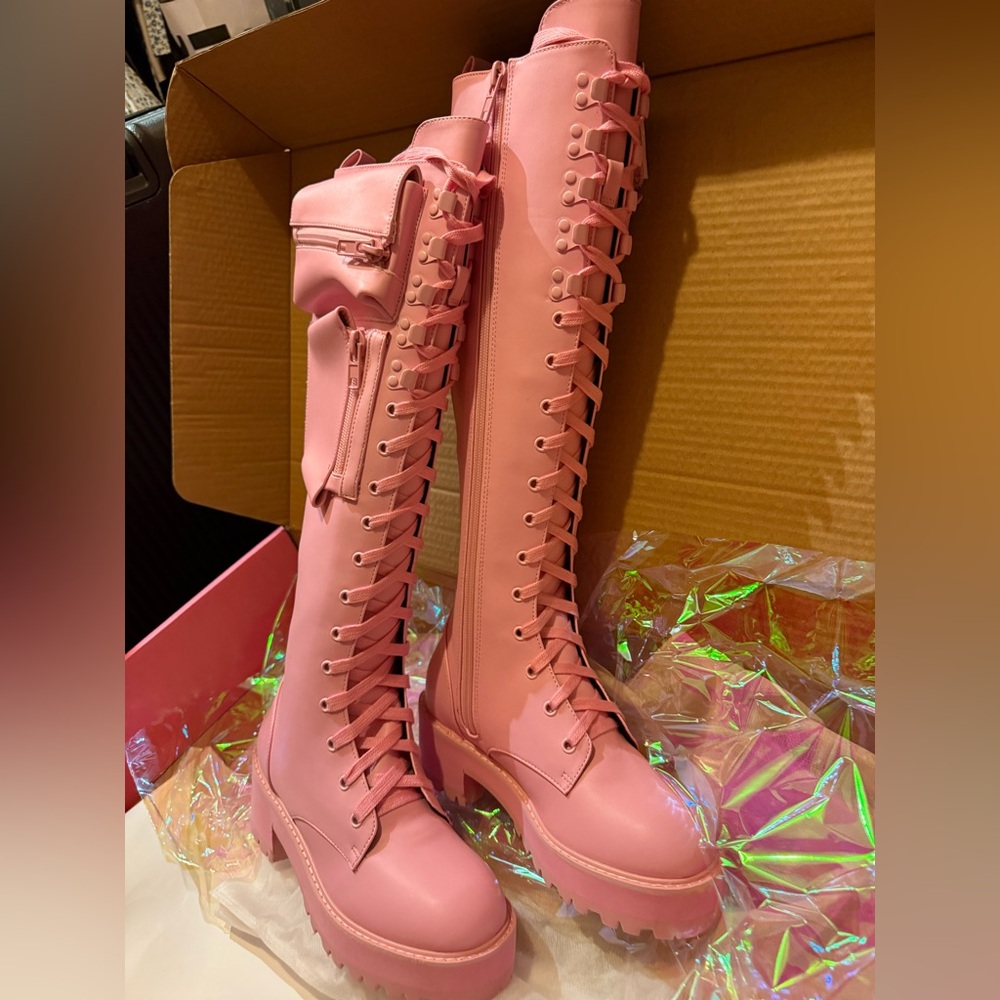 Bubblegum combat boots